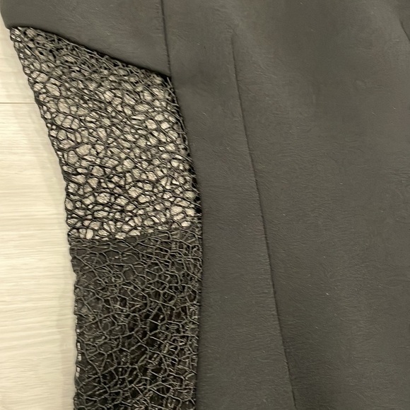 Nicholas Crepe Insert Midi Black Dress - Picture 13 of 16